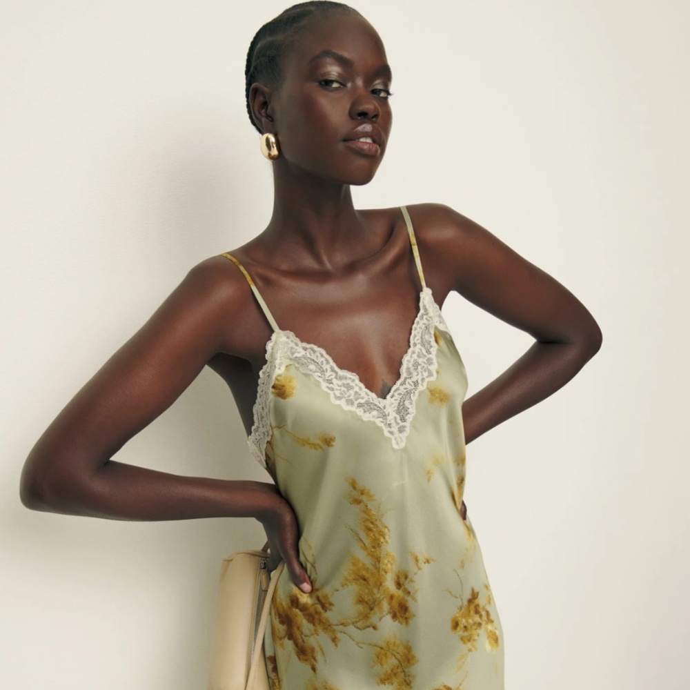 Reformation Marina Silk Dress